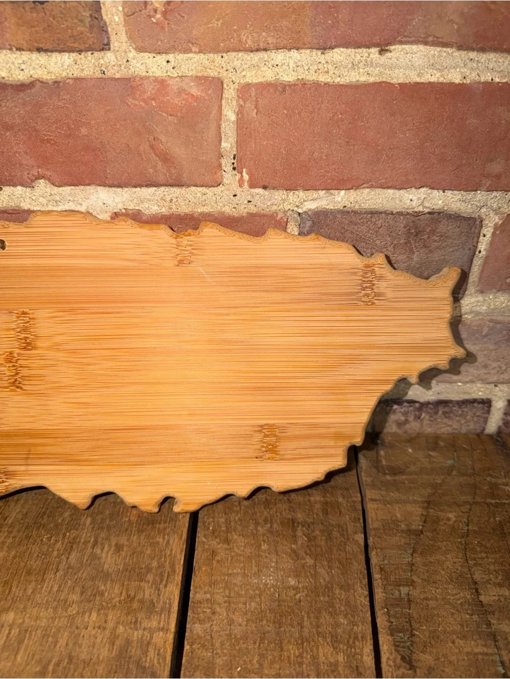 Totally Bamboo Puerto Rico Shaped Cutting Board Charcuterie Serving Tray